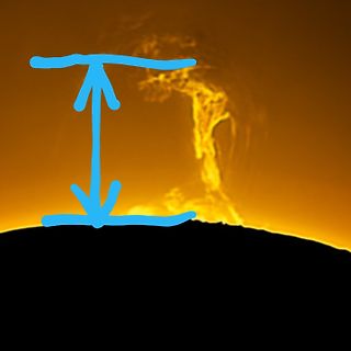 Abstraktes Bild mit blauer Maßpfeil-Zeichnung