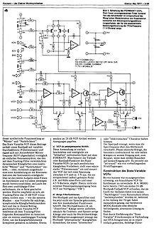 Schaltplan eines Musiksynthesizers
