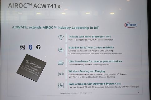 Präsentationsfolie zum Infineon ACW741x Chip