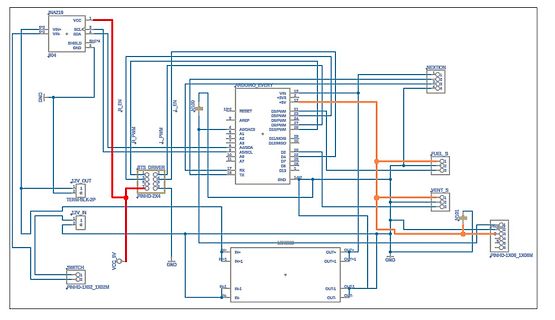Schaltplan mit Arduino, JNA219 und Motortreiber