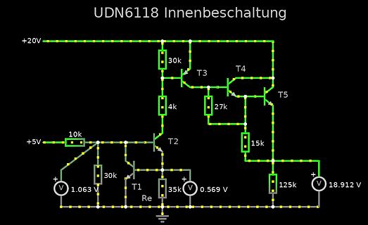Schaltplan UDN6118 Innenbeschaltung