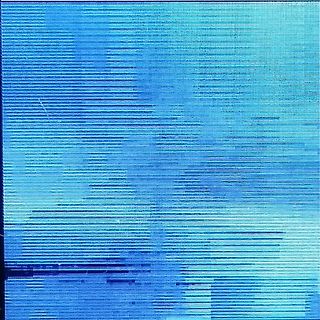 Abfotografierter Bildschirm mit blauem Muster