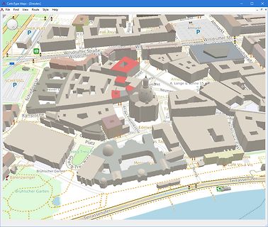 3D-Stadtkarte von Dresden
