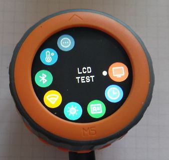 Display eines runden elektronischen Geräts