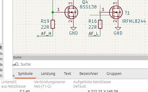 Ausschnitt eines Schaltplans mit MOSFETs