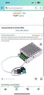 Amazon-Screenshot eines DC Motor Speed Controllers