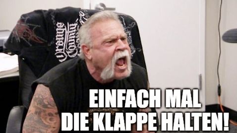 Meme mit schreiendem Mann