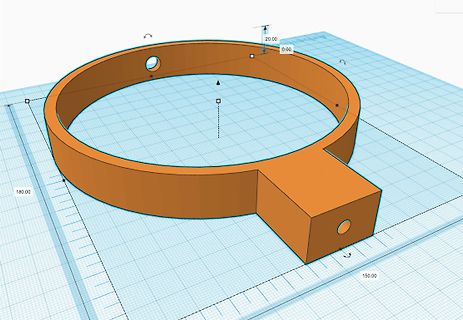 3D-CAD-Modell eines ringförmigen Bauteils