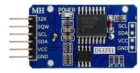 DS3231 RTC Modul auf blauer Leiterplatte