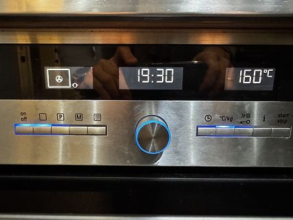 Display eines Backofens