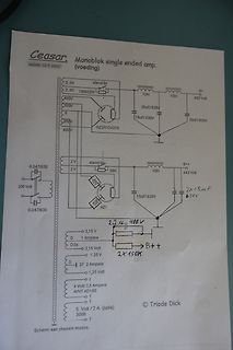 Schaltplan eines Monoblock Single Ended Verstärkers