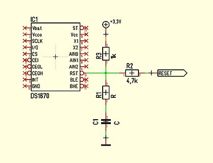 Schaltplan eines DS1670 Mikrocontrollers
