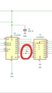 Schaltplan mit 74HC595 und ULN2803A