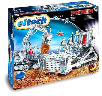 Verpackung eines Eitech Metallbau-Bausatzes mit Bagger