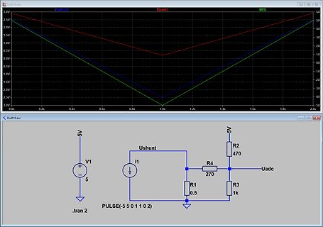 SPICE Simulation Schaltplan und Wellenform-Diagramm