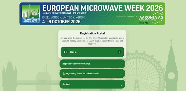 Banner für European Microwave Week 2026