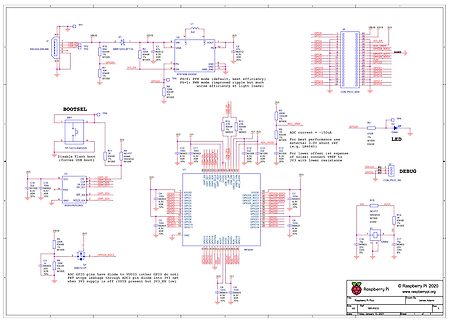 Schaltplan einer Elektronikschaltung mit Raspberry Pi Pico