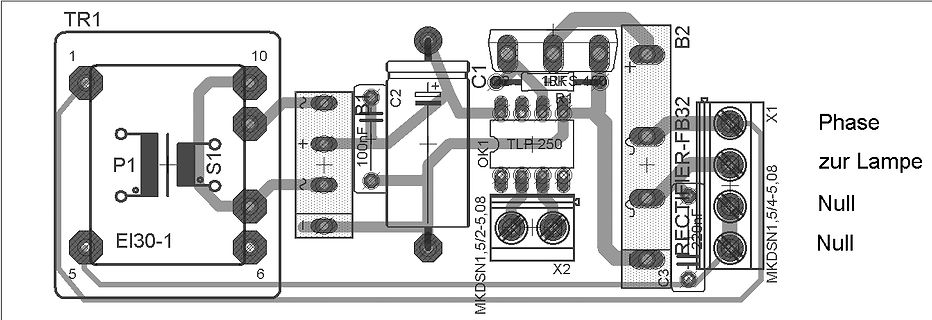 PCB-Layout einer Schaltung