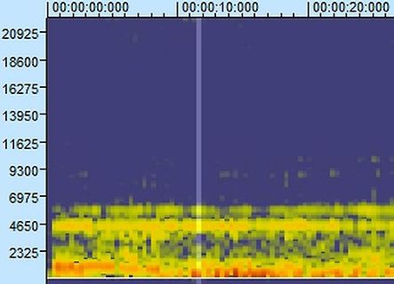 Oszilloskop-Spektrogramm oder Frequenzanalyse