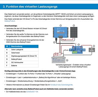 Verkabelungsbeispiel für virtuellen Lastausgang mit Solarregler