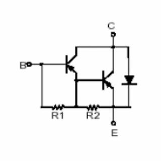 Schaltplan einer Transistorstufe mit Freilaufdiode