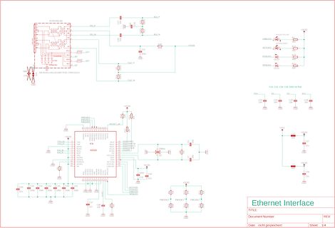Schaltplan einer Ethernet-Schnittstelle