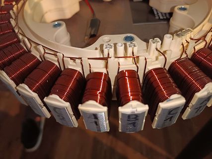 Spulen eines Elektromotors oder Transformators