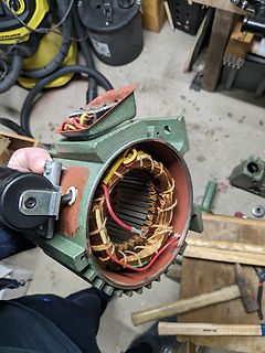Offener Elektromotor mit Kupferwicklungen