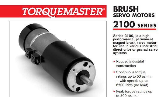 Torquemaster 2100 Serie Bürsten-Servomotor