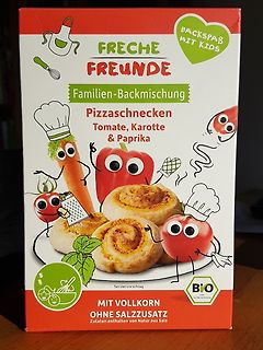 Verpackung einer Backmischung für Pizzaschnecken