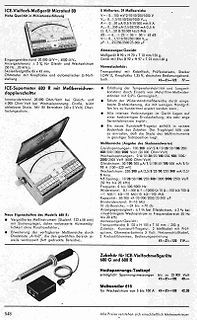 Scan einer Produktseite oder Katalogseite für Messgeräte