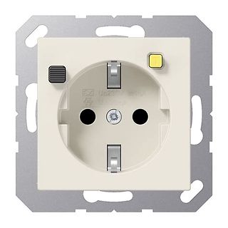 Schuko-Steckdose mit Montageplatte