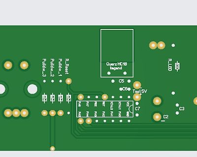 Ausschnitt eines Leiterplatten-Layouts