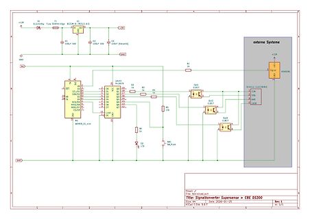 Schaltplan Signalkonverter Supersense CBE DS300