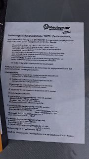 Bedienungsanleitung Neuberger TG0701
