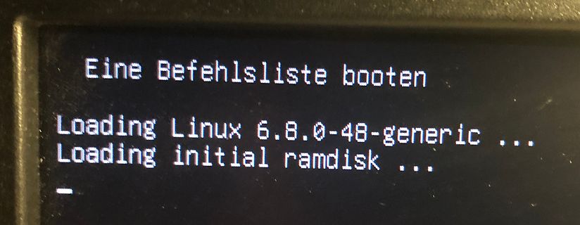 Linux Bootvorgang auf Monitor