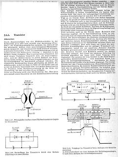 Buchseite mit Diagrammen zum Aufbau eines Transistors