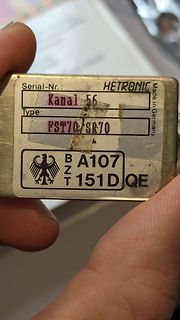 Typenschild eines Hetronic Messgeräts