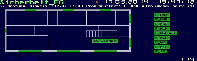 Grundriss einer Hausautomations-Software oder -Anzeige