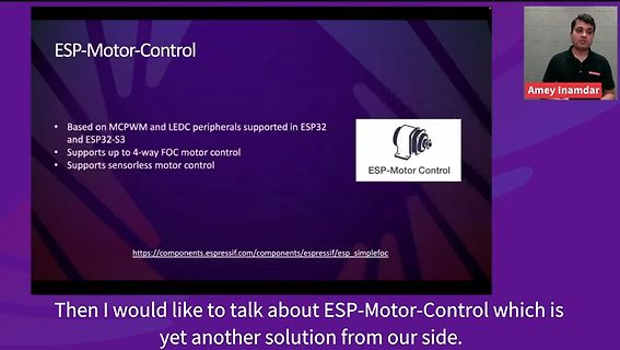 Präsentationsfolie zu ESP-Motor-Control