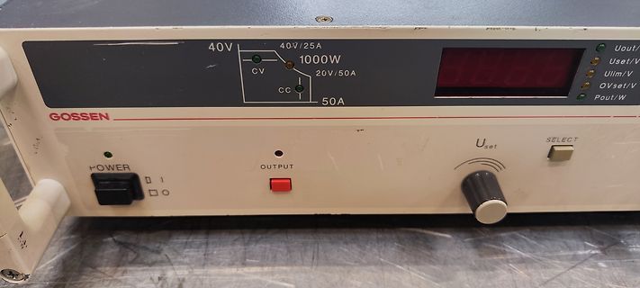 Gossen Labornetzteil Frontplatte
