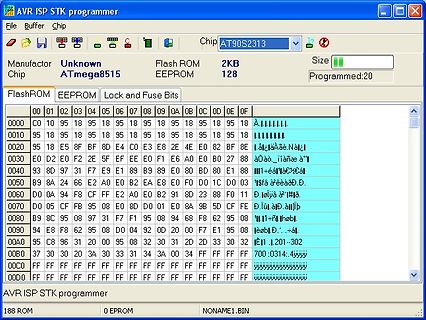AVR ISP STK Programmer Software mit FlashROM Inhalt