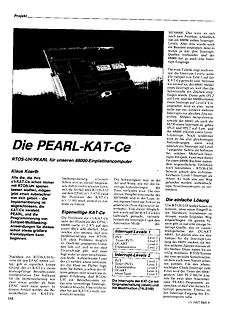 Zeitschriftenseite über den Die PEARL-KAT-Ce Mikrocontroller