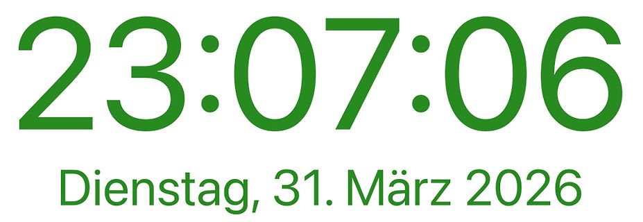 Digitale Uhrzeit und Datum