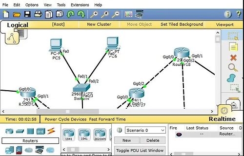 Cisco Packet Tracer Netzwerk-Simulation