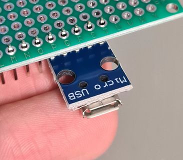Micro USB Anschluss auf einer Leiterplatte