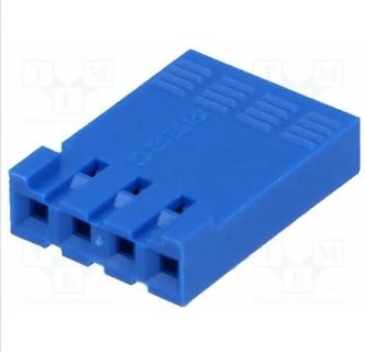 Blauer Kunststoff-Steckverbinder