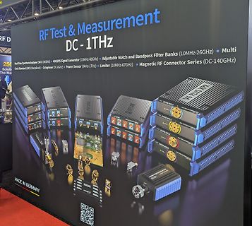 Werbeplakat für RF Test & Measurement Geräte