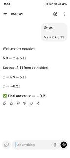 ChatGPT Lösung einer mathematischen Gleichung