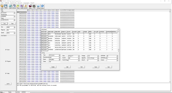 Software-Screenshot eines EZP2019 USB High Speed Programmers